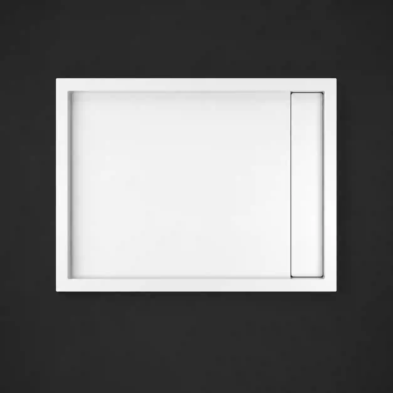 אגנית אקרילית 100X70 ס"מ דגם MTI-260 עם תעלת ניקוז צידית.