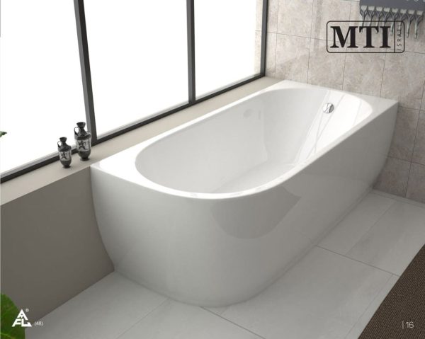 אמבטיה צמוד קיר פרי סטנדינג לבן MTI-411
