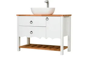 ארון אמבטיה אפוקסי לבן עומד 100 ס''מ דגם לומי